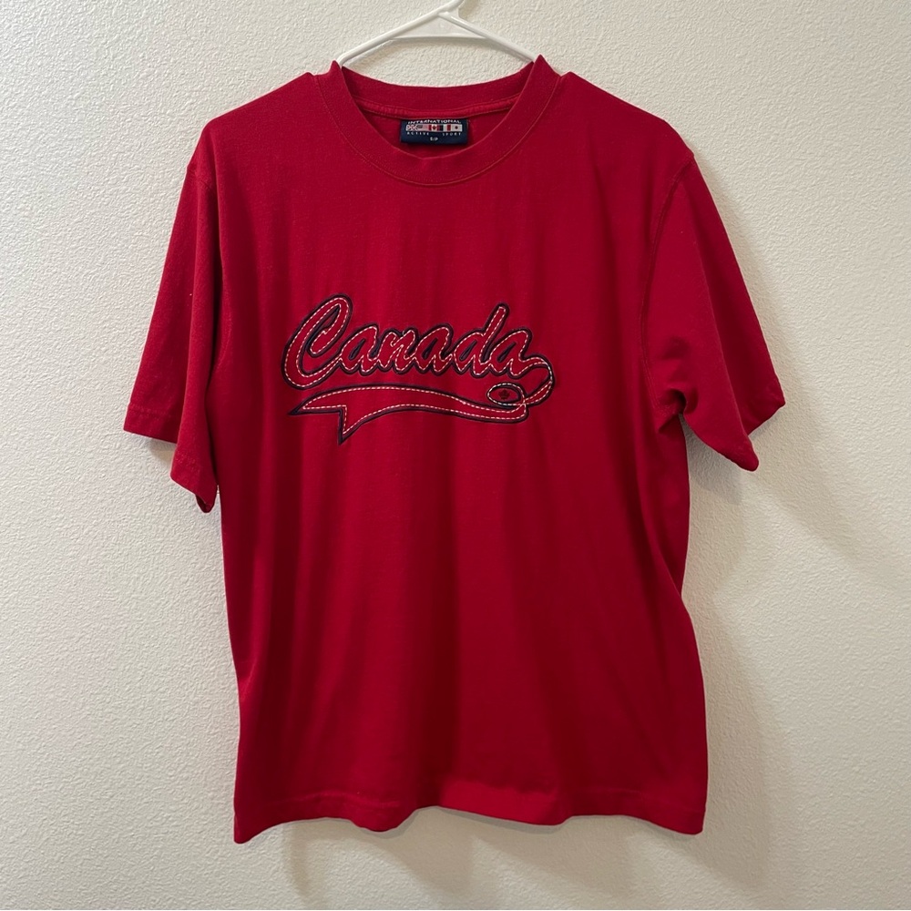 Canada embroidered shirt red small